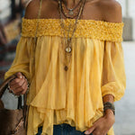 Nadorine Romantic Boho Off Shoulder Ruffle Blouse for Women Cute Summer Casual 2026 | Under $40