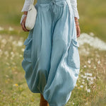Nadorine Casual Relaxed Elastic Waist Balloon Pants