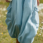 Nadorine Casual Relaxed Elastic Waist Balloon Pants