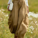 Nadorine Casual Relaxed Elastic Waist Balloon Pants