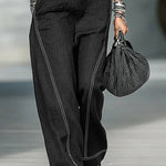 Urban Casual Contrast Stitch Linen Blend Jumpsuit