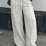 Comfy Simple Contrast Color Camisole Pants Set