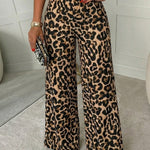 Nadorine Women's 2026 Summer Leopard Print Sleeveless Wide Leg Jumpsuit Casual Elegant One Piece Romper Vacation Resort Outfit