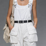 Urban Fashion Utility Pockets Cargo Jumpsuit