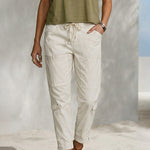Modern Utility Pockets Elastic Waist Cropped Pants