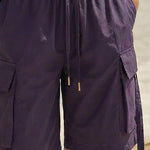Essential High Waist Drawstring Cargo Shorts