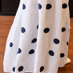 Chic Polka Dot Sleeveless Maxi Dress with Utility Pockets