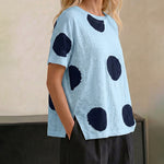 Casual Ink Painting Style Polka Dot T-shirt