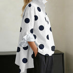 Chic Oversized Polka Dot Blouse