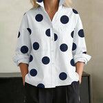 Chic Oversized Polka Dot Blouse
