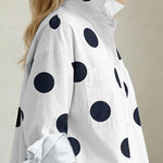 Chic Oversized Polka Dot Blouse