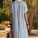 Casual Timeless Vertical Striped Shirt Dress