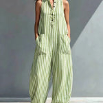 Classic Casual Stripe Shirt Dress with Pockets