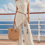 Minimalist Graceful Pit Stripe Matching Set