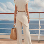 Minimalist Graceful Pit Stripe Matching Set