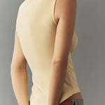 Casual Slim Fit Sleeveless Button Up Tank Top