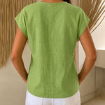 Minimalist Casual Cap Sleeve 100% Cotton Top