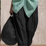Leisure 100% Cotton Twist Sleeveless Top Balloon Pants Set