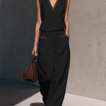 Effortless Leisure Contrast Color 100% Cotton Matching Set