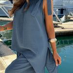 Effortless Breeze Sleeveless Top and Lantern Pants Set