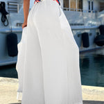 Casual Crinkled Texture Wide-Legs Pants