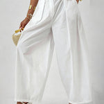 Stylish Pleated High Waist Wide-Leg Pants