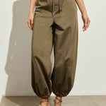 Casual Drawstring High Waist Balloon Pants