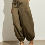 Casual Drawstring High Waist Balloon Pants