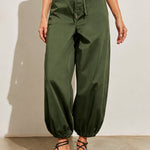 Casual Drawstring High Waist Balloon Pants