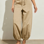 Casual Drawstring High Waist Balloon Pants