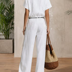 Urban Casual 100% Cotton Wide Leg Pants Matching Set