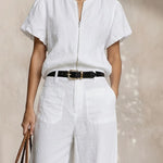 Urban Casual 100% Cotton Wide Leg Pants Matching Set