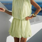 Effortless Resort Wear Bubble Mini Dress