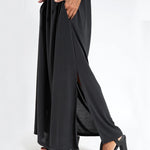 V-neck Short-sleeved Loose Solid Color Caftan Dress