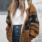 Lapel Long Sleeve Velvet Jacket
