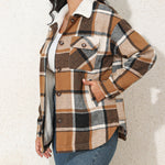 Lapel Plus Velvet Thick Plaid Jacket Wool Teddy Coat