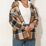 Lapel Plus Velvet Thick Plaid Jacket Wool Teddy Coat