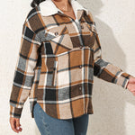 Lapel Plus Velvet Thick Plaid Jacket Wool Teddy Coat