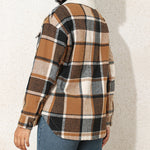 Lapel Plus Velvet Thick Plaid Jacket Wool Teddy Coat
