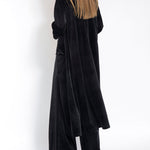 Nadorine Women's Black Stretch Knit Frock Cardigans Coat