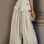 Effortlessly Chic Vest Wide Leg Pants Set
