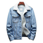 KZZ Men's Fleece Lined Denim Jacket Warm Winter Trucker Jacket