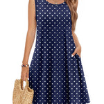 Nadorine Women's Casual Floral Sleeveless Sundress with Pockets (US Only)