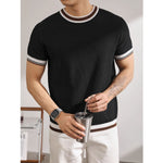 KZZ Casual Short-Sleeve Pullover Knit Top
