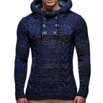 KZZ Autumn Men's Knitted Hoodie Pullover