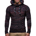 KZZ Autumn Men's Knitted Hoodie Pullover