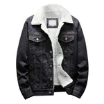 KZZ Men's Fleece Lined Denim Jacket Warm Winter Trucker Jacket