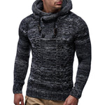 KZZ Autumn Men's Knitted Hoodie Pullover