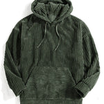 KZZ Men's Autumn/Winter Hooded Solid Color Hoodie