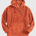 KZZ Men's Autumn/Winter Hooded Solid Color Hoodie